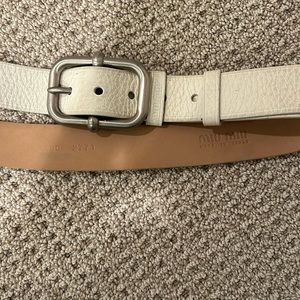 Miu Miu - white leather belt